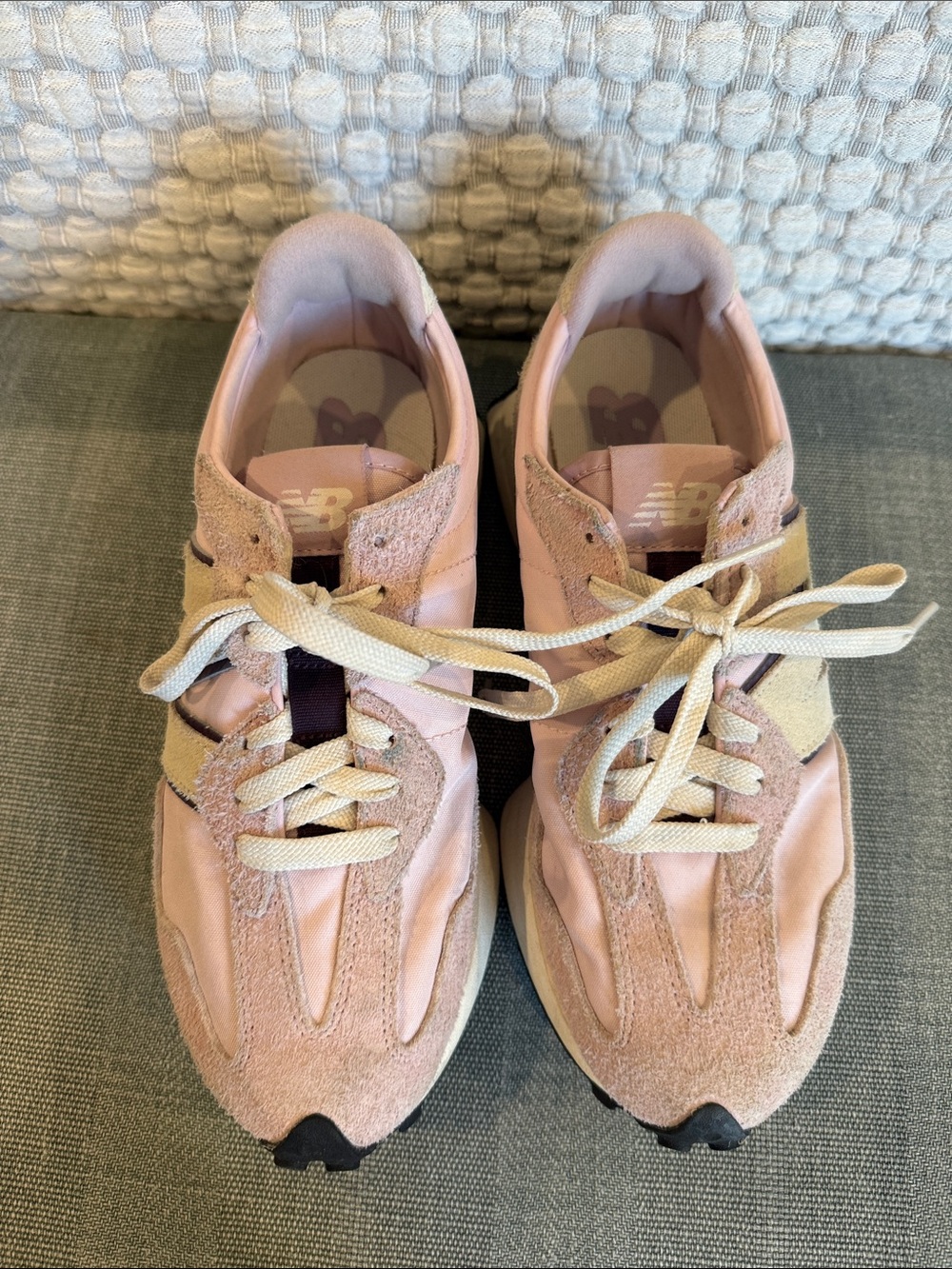New Balance Women’s Pink Suede & Leather Retro Sneakers